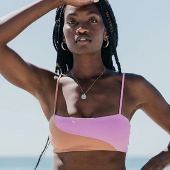 L Space Bikini Rosebud Putty Top M - Picture 1 of 6